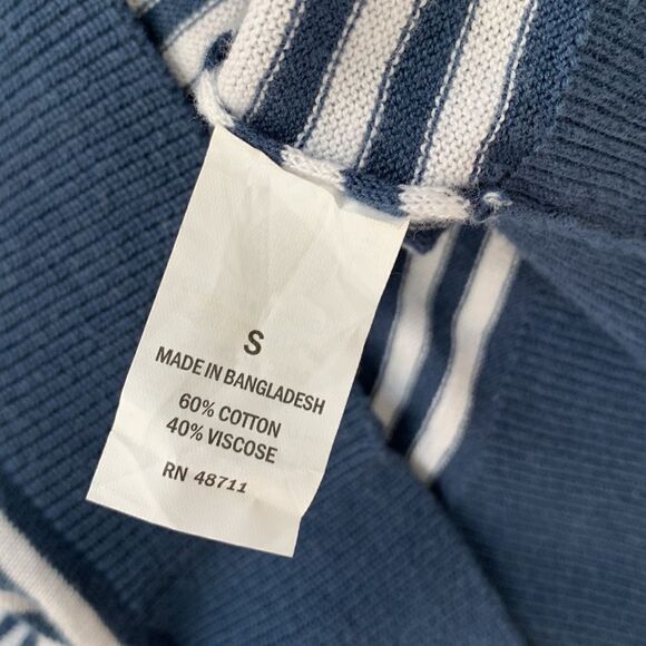 💙Falls Creek Blue Stripes Cotton Cardigan women - Picture 5 of 5